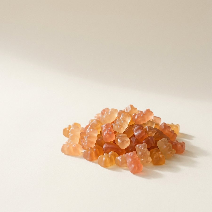 Pile of orange gummies