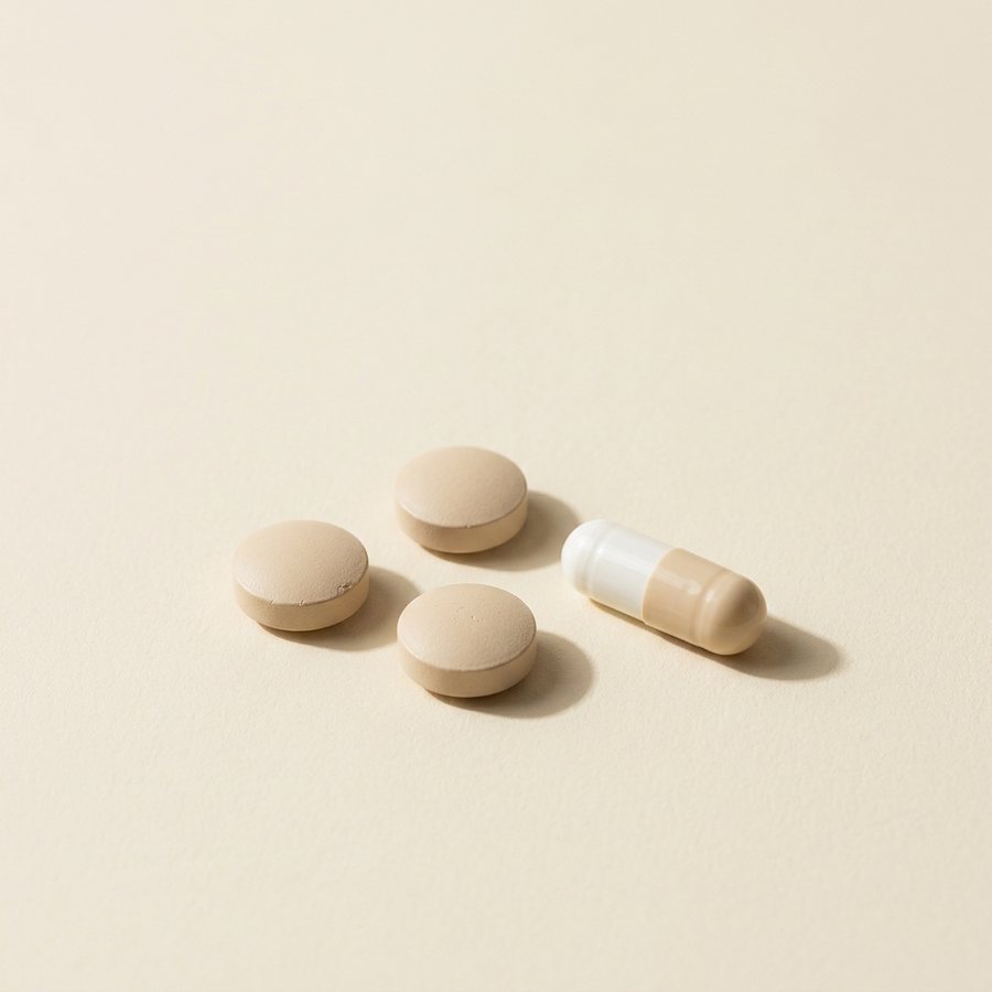 Tablets and a capsule